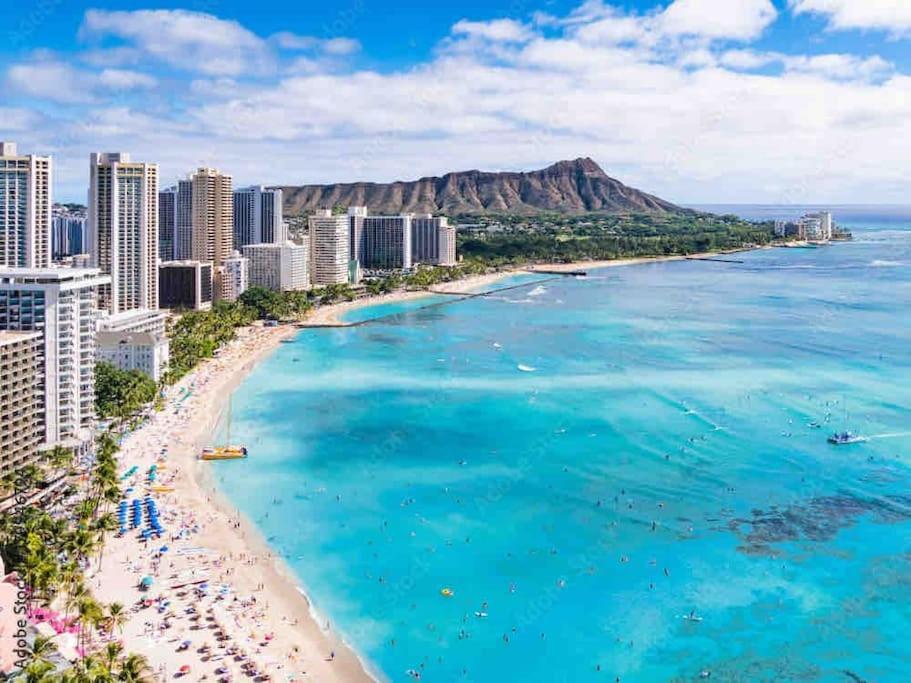 Seashore Waikiki Studio 1 Block From A Beach No Resort Fees โฮโนลูลู ภายนอก รูปภาพ