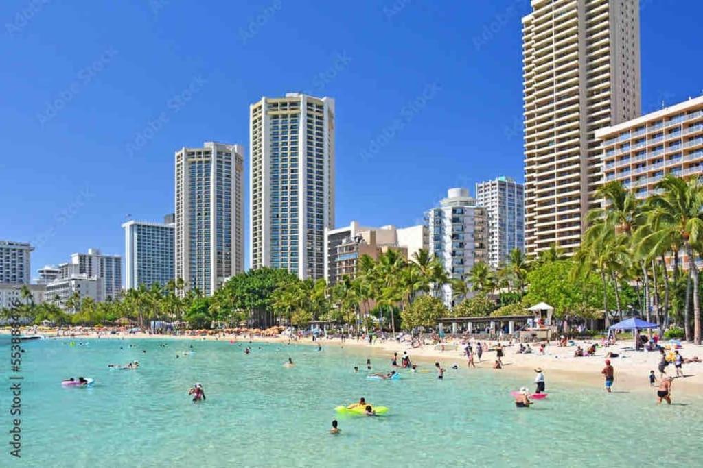 Seashore Waikiki Studio 1 Block From A Beach No Resort Fees โฮโนลูลู ภายนอก รูปภาพ